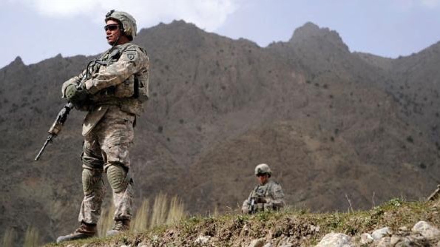 United States service members on patrol
